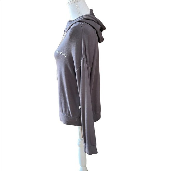 MAGNOLIA WOMENS GRAY LIGHTWEIGHT HOMEBODY PULLOVER HOODIE OVERSIZED SMALL - Picture 3 of 11